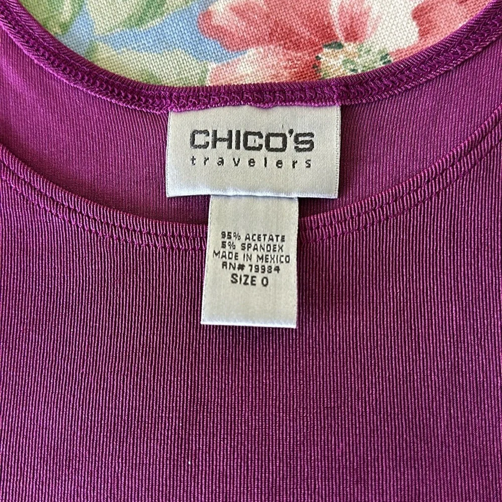 Chico’s, tank top, size 0, Raspberry - Picture 2 of 2